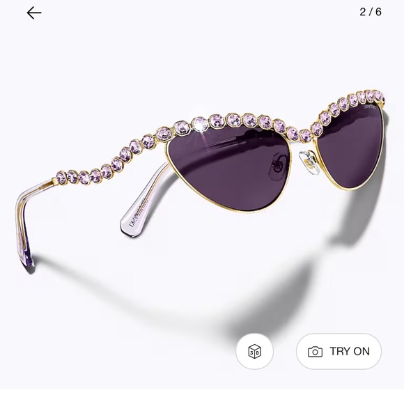 Swarovski Lavender Crystal Sunglasses - Picture 6 of 9